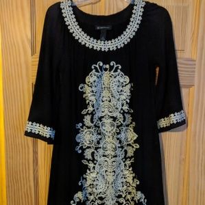International Concepts cotton and embroidered dres